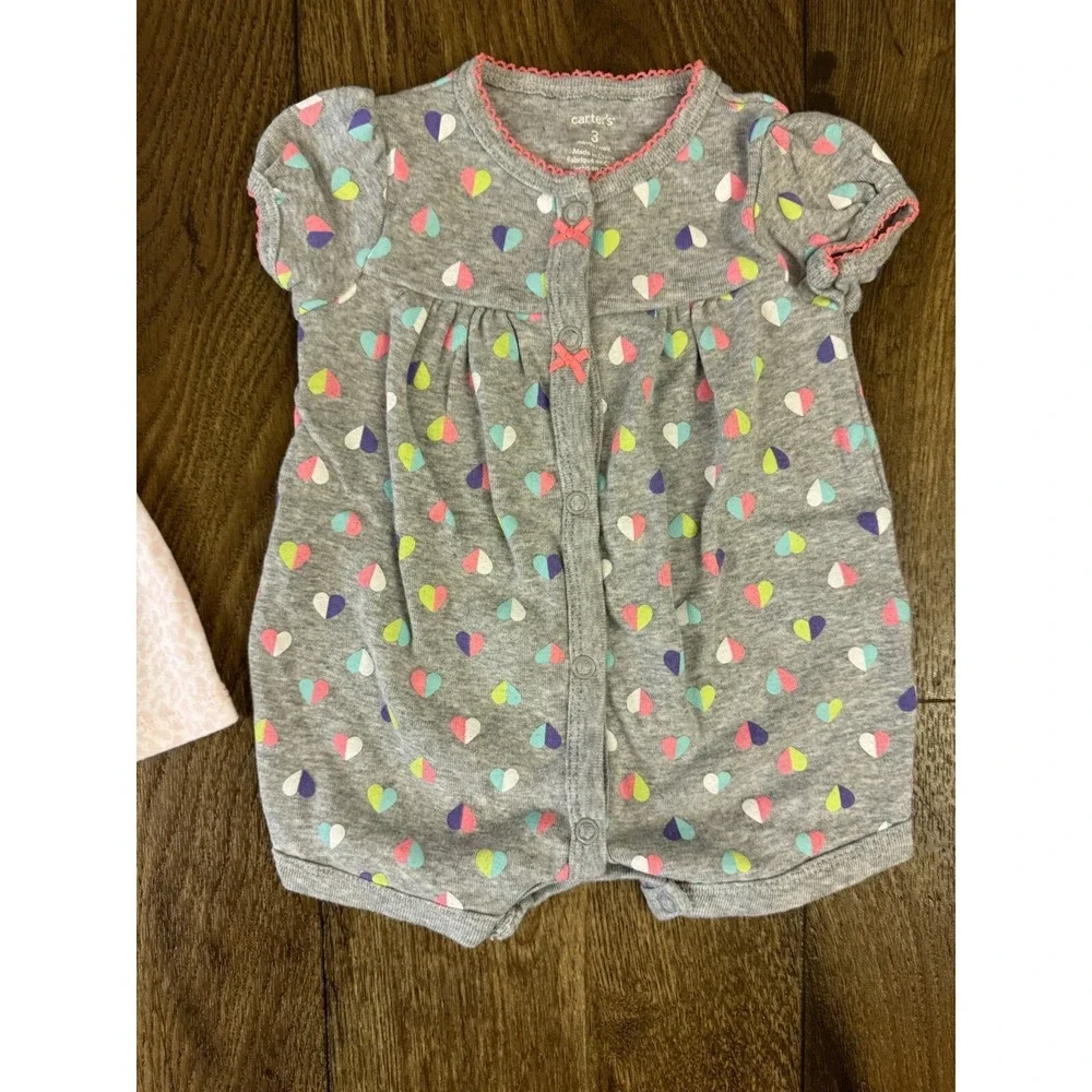 Carters Baby Girl 3 Months Outfits Summer Clothes‎ Rompers Dress Lot Bundle Red